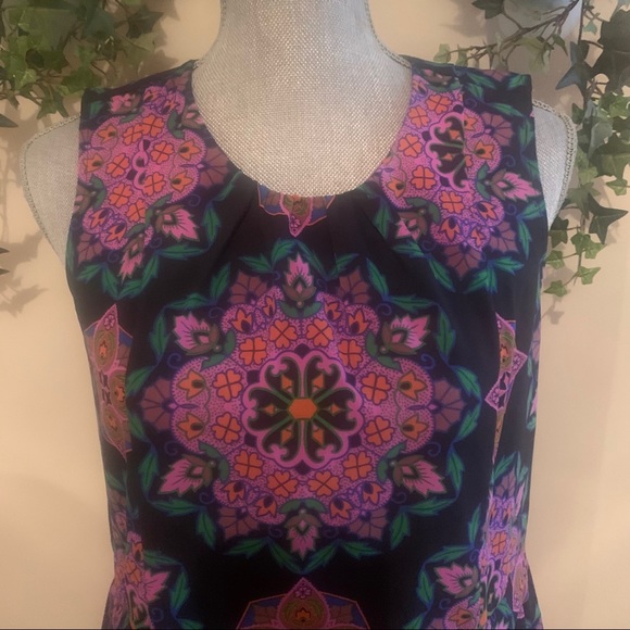 J CREW Printed Sleeveless Flouce Top - Picture 2 of 10